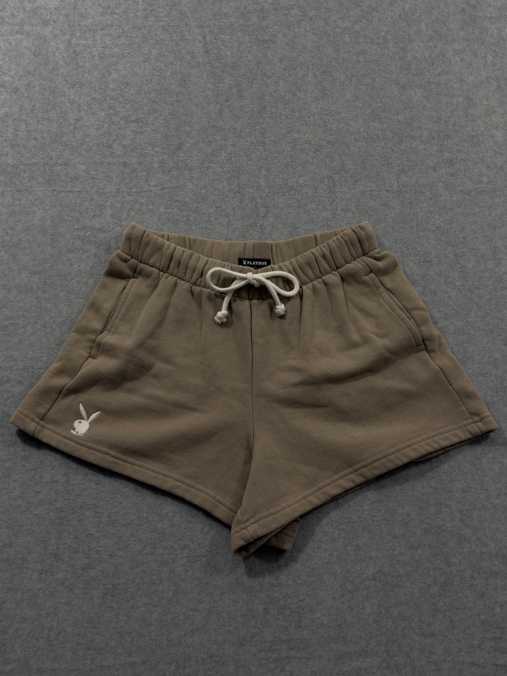 Playboy by PacSun Light Brown Drawstring Fleece Shorts Size XS